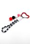 Magical Contrast Heart Clip-On Handmade Red Black Ball Charms Bag Ornament Ky167 - 2