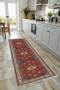 Retro Tile Red Chenille Carpet Rug Runner Non-Slip Washable Kitchen Living Room Hallway - 7