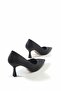 Black Leather Stiletto Women's Heeled Shoes 7cm - 5