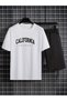 Unisex California Los Angeles Printed Oversize T-Shirt Shorts Set – Street Style