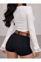 Women's Crop Blouse Stylish Design Body-Fitting Cut Daily Use - 3
