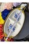 Esterhomedecor Porcelain Oval Serving Dish with Stand - 6