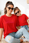 Mother Daughter 100% Cotton T-Shirt Mama Mini Mother Daughter Single Price