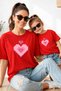 Mother Daughter 100% Cotton T-Shirt Mama Mini Mother Daughter Single Price