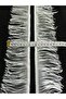 White Edge Fringe -Tassel-Accessory-Dress 8 cm - 3