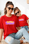 Mother Daughter 100% Cotton T-Shirt Mama Mini Mother Daughter Single Price