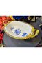Esterhomedecor Oval Porcelain Serving Dish with Stand - 3