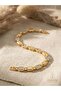 Geometric Zircon Stone Row Steel Bracelet - 7