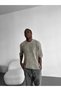 Retro Oversize Vintage Detailed Ribbed Knitwear T-Shirt Vintage Washed Short Sleeve Knitwear T-Shirt - 3