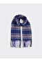 I Checked Embroidered P Tasseled Women's Scarf from Freezen Store