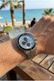 41mm Dual Time Men's Wristwatch |   Silver Color Steel Cord, Mineral Glass, 10 Atm - 2