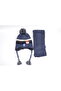 Baby Knitted Beanie Scarf Set with Pompom, Fleece Lined Navy Blue 12-24 Months 1-2 Years - 2