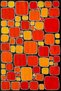 Modern Checkered Black Themed Multi-Colored Patterned Woven Base Washable Carpet Miravip9060