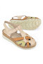 , Women's Genuine Leather Sandals 1611008Z438 Silver - 4