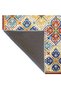 Frame Floral Multicolor Modern Patterned Woven Base Washable Carpet Miravip8388 - 5