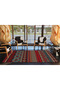 Brown Geometric Cross Check Patterned Woven Base and Decorative Washable Carpet Miravip8534 - 3