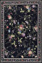 Black Botanical Pattern Woven Base Carpet and Washable Carpet Miravip10490