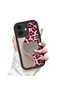 Compatible with iPhone 16, Stylish Leopard Print, Mirrored Silicone Phone Case. - 2