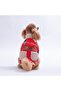 Red Chicago Checks Ethnic Weave Ethnic Patterned Buttoned Dog Coat Thick Plush Dog Outfit K