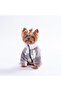Gray Chicago Checks V2 Plaid Pattern Buttoned Dog Coat Thick Plush Dog Outfit Cat Outfit - 4