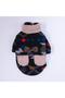 Gray Chicago Checks Ethnic Weave Ethnic Patterned Buttoned Dog Coat Thick Plush Dog Outfit Cat - 5
