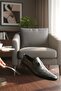 Enoch Black Genuine Leather Mixed Textured Laceless Modern Classic Shoes