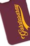 iPhone 12 Pro Compatible Handwritten Burgundy Silicone Licensed Phone Case - 2