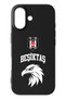 iPhone 17 Compatible College Lettering Eagle Black Silicone Licensed Phone Case