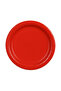Paper Plates Red 18 cm – Round Disposable Party Plates (Pack of 6)