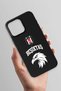 iPhone 15 Pro Max Compatible College Lettering Eagle Black Silicone Licensed Phone Case - 3