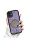 Compatible with iPhone 11, Vintage Fan Pattern Mirrored Silicone Phone Case. - 2