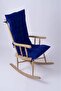 Selen Cobalt Rocking Chair and Bench Cushion with Ties (CUSHION ONLY) - 2