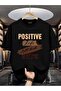 Unisex Text Printed T-Shirt – Round Neck, Short Sleeve, Casual