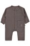 Palm Tree Embroidered 3-12 Months Jumpsuit - Brown 6-9 Months - 2