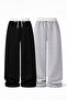 2-Pack Women's White Belted High Waist Full-Fit Wide Leg Sweatpants