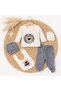 5 Piece Cotton Newborn Baby Boy Hospital Discharge Bodysuit Set Boxed Seasonal 0-3 Months - 7