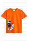 Skateboarding Cat and Game Printed 3-Pack Unisex Yellow-Blue-Orange Children's T-Shirt - 2