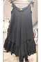 Ruffled Muslin Women's Dress with Tie Strap Skirt - 5