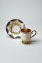 6-Person Blue Bird Detailed Luxury Turkish Coffee Cup - 90 ml - 4
