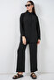 Women's Shirt and Pants Two-Piece Set 30063 - Black - 4