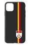 iPhone 11 Pro Compatible Parted Stripe Flag Emblem Black Silicone Licensed Phone Case