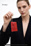 Red Shk134 Faux Leather, Five Compartments, Heart-Shaped Card Holder and Bag Charm - 7