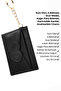 Black Shk134 Faux Leather, Five Compartments, Heart-Shaped Card Holder and Bag Charm - 5