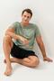 Men's T-Shirt and Shorts Set 100% Cotton – Comfortable Set for Home & Daily Use with Pocket Shorts - 3