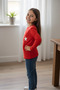 Turkish Flag Kids T-Shirt - Red Unisex Cotton Long Sleeve Casual Basic Kids Flag T-Shirt - 6