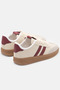 Unisex Sneaker Model Light Sole Cream Claret Red Casual Sports Shoes - 6