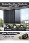 Blackout Foldable Glass Balcony Pleated Curtain – Anthracite (Screw or Hook Mounting)