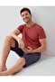 Men's 100% Cotton 3-Piece Pajama Set – Short Sleeve T-Shirt & Patterned Shorts & Pajama Bottoms