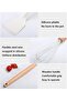 Kitchen Utensils Set, 34 Pcs Silicone Cooking Utensils Set, for Nonstick Cookware, 446℉Heat Resistance Silicone Spatulas Set, Wood Handle-Kitchen Gadgets Tools (White) - 7