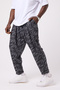 Unisex Street Style Printed Wrinkled Sports Baggy Trousers - 2